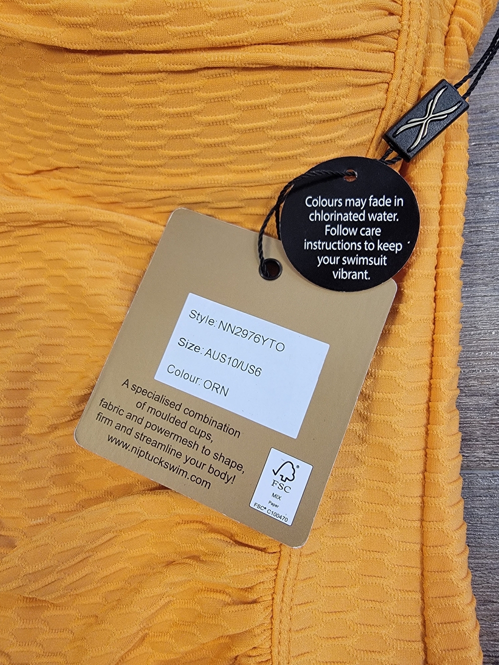 Nip Tuck Swim One Piece Swimsuit Size 6 Orange Slimming Old Hollywood Molded Cup - Picture 4 of 10